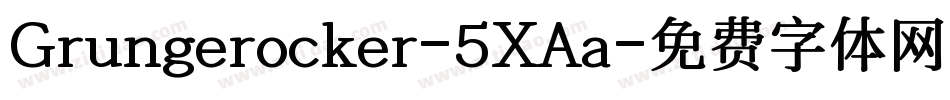 Grungerocker-5XAa字体转换