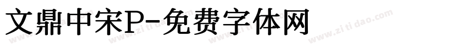 文鼎中宋P字体转换