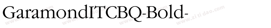GaramondITCBQ-Bold字体转换