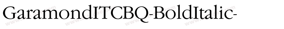GaramondITCBQ-BoldItalic字体转换
