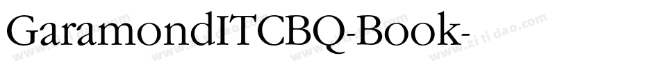 GaramondITCBQ-Book字体转换