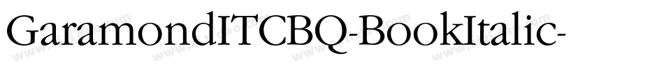 GaramondITCBQ-BookItalic字体转换