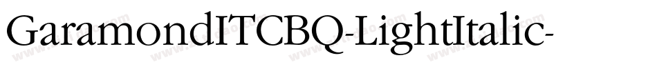 GaramondITCBQ-LightItalic字体转换