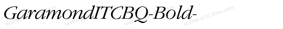 GaramondITCBQ-Bold字体转换