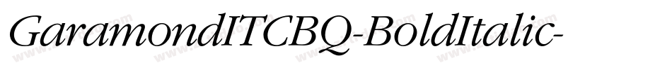GaramondITCBQ-BoldItalic字体转换