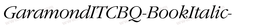 GaramondITCBQ-BookItalic字体转换