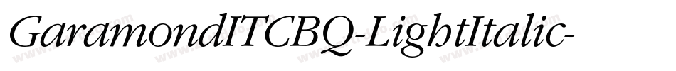 GaramondITCBQ-LightItalic字体转换