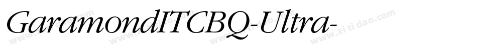 GaramondITCBQ-Ultra字体转换