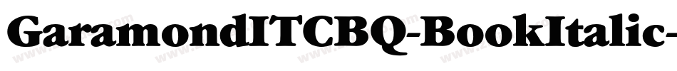 GaramondITCBQ-BookItalic字体转换