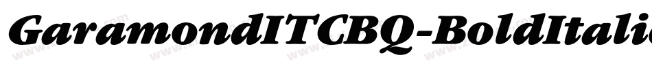 GaramondITCBQ-BoldItalic字体转换