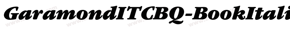 GaramondITCBQ-BookItalic字体转换