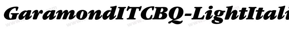 GaramondITCBQ-LightItalic字体转换