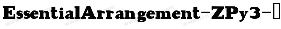 EssentialArrangement-ZPy3字体转换