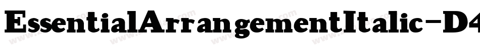 EssentialArrangementItalic-D4aD字体转换 EssentialArrangementItalic-D4aD字体转换