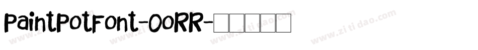 PaintPotFont-0oRR字体转换