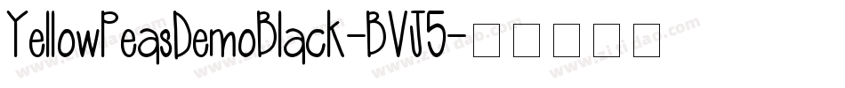 YellowPeasDemoBlack-BVJ5字体转换