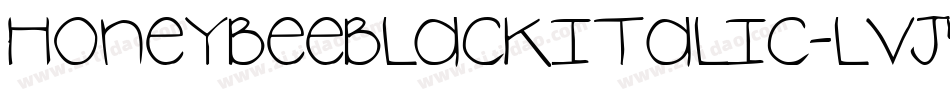 HoneybeeBlackItalic-LvJ4字体转换