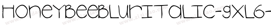HoneybeeBlurItalic-gXl6字体转换