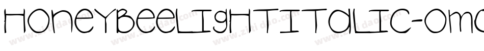 HoneybeeLightItalic-Omq3字体转换