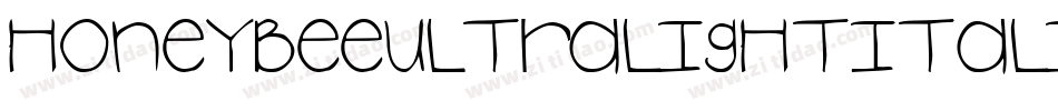 HoneybeeUltralightItalic-VnVV字体转换