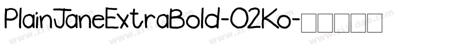 PlainJaneExtraBold-02Ko字体转换