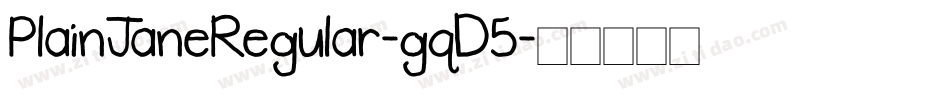 PlainJaneRegular-gqD5字体转换