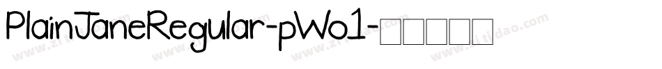 PlainJaneRegular-pWo1字体转换