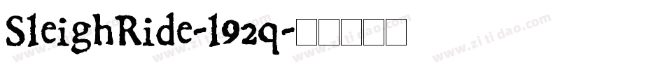 SleighRide-l92q字体转换