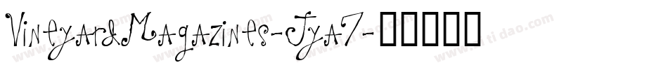 VineyardMagazines-Jya7字体转换