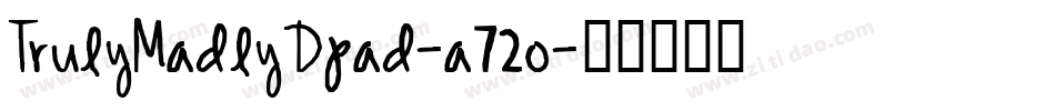 TrulyMadlyDpad-a72o字体转换