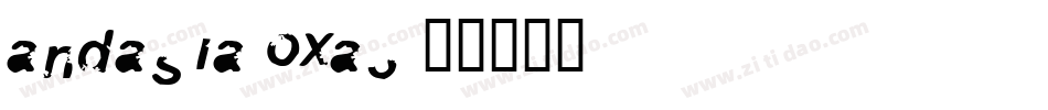 Andasia-OXA3字体转换
