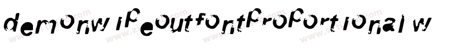 DemonwipeoutfontProportional-woZ3字体转换