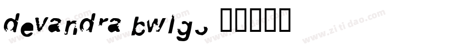 Devandra-BWLG3字体转换
