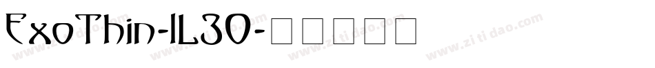 ExoThin-lL30字体转换