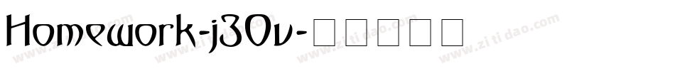 Homework-j30v字体转换