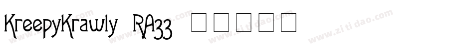 KreepyKrawly-RA33字体转换