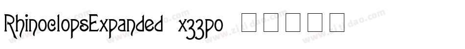 RhinoclopsExpanded-x33p0字体转换