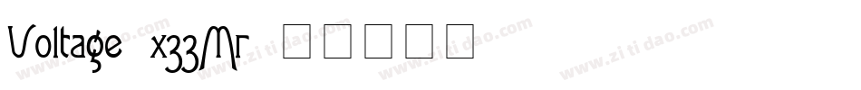 Voltage-x33Mr字体转换