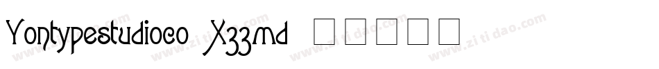Yontypestudioco-X33md字体转换