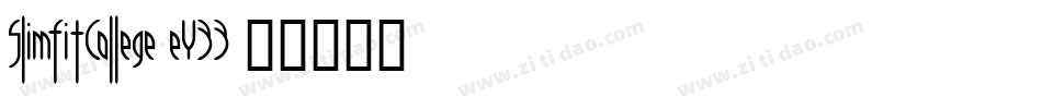 SlimfitCollege-eY33字体转换