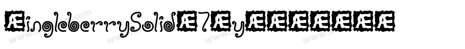 DingleberrySolid-7Ay4字体转换