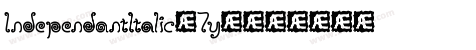 IndependantItalic-7y4字体转换