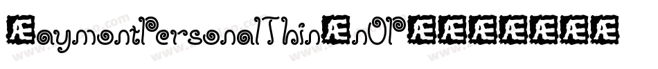 JaymontPersonalThin-nOP4字体转换