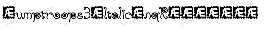Jumptroops3DItalic-nqR4字体转换