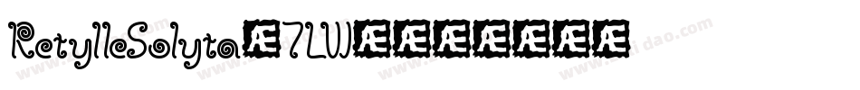 RetylleSolyta-7LW4字体转换