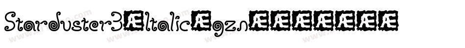 Starduster3DItalic-gzn4字体转换