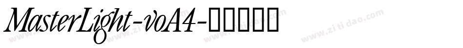 MasterLight-voA4字体转换