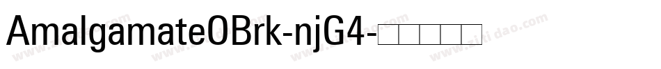 AmalgamateOBrk-njG4字体转换