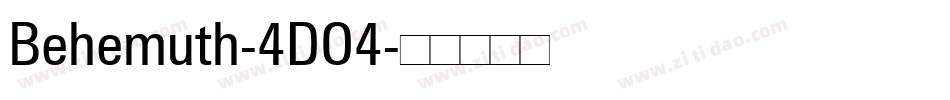 Behemuth-4DO4字体转换