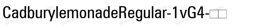 CadburylemonadeRegular-1vG4字体转换